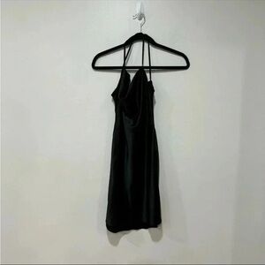Miss Selfridge satin cowl neck slip dress in black
Size 4